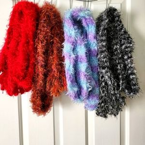 Fun novelty scarves (×4)